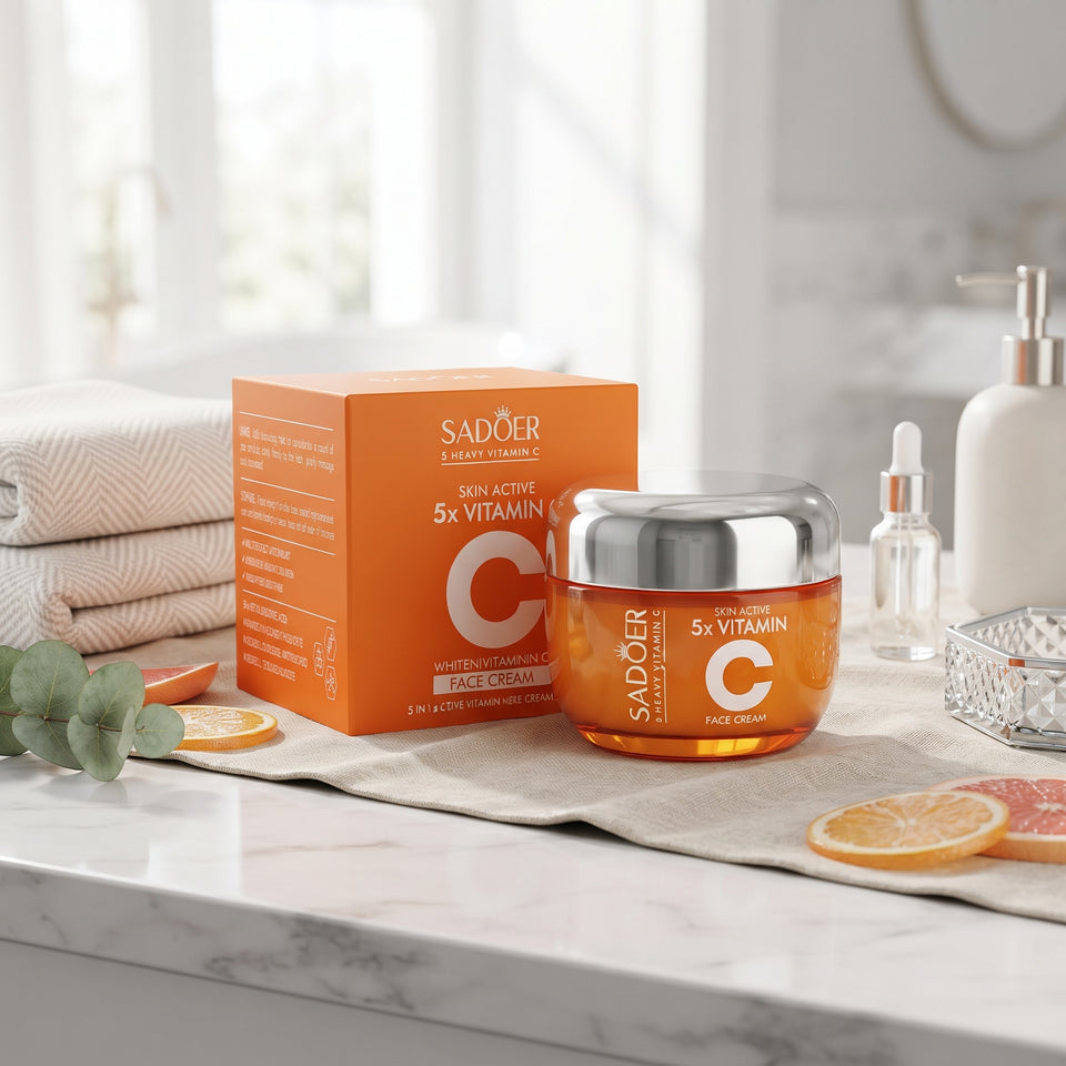 Crema Facial Iluminadora 5 en 1 con Vitamina C y Niacinamida | 50 ml