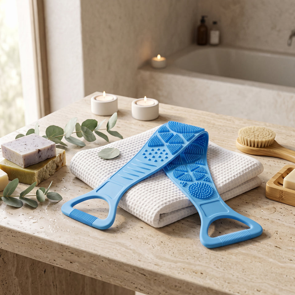 Cepillo Exfoliante de Silicona para Ducha – Doble Cara