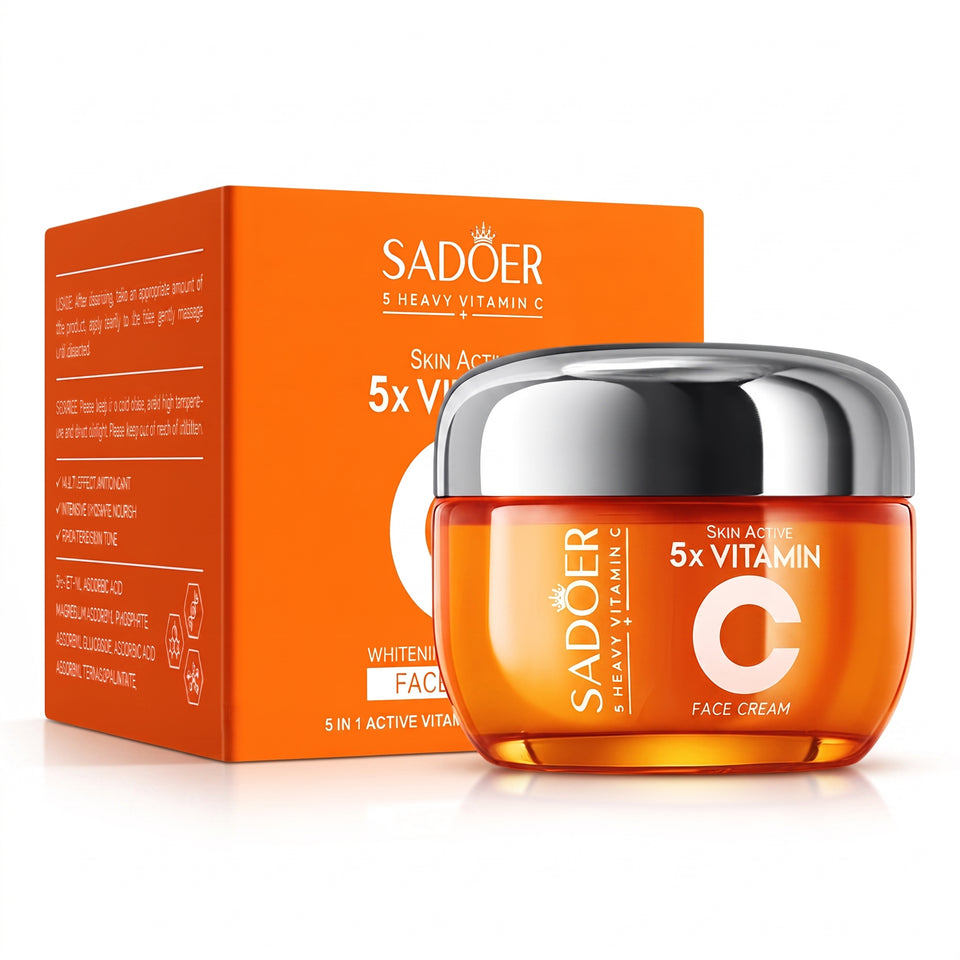 Crema Facial Iluminadora 5 en 1 con Vitamina C y Niacinamida | 50 ml